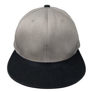 Kb Ethos Snapback Cap Gray One Size Adjustable Vented Holes 6 Panel Blank Cotton